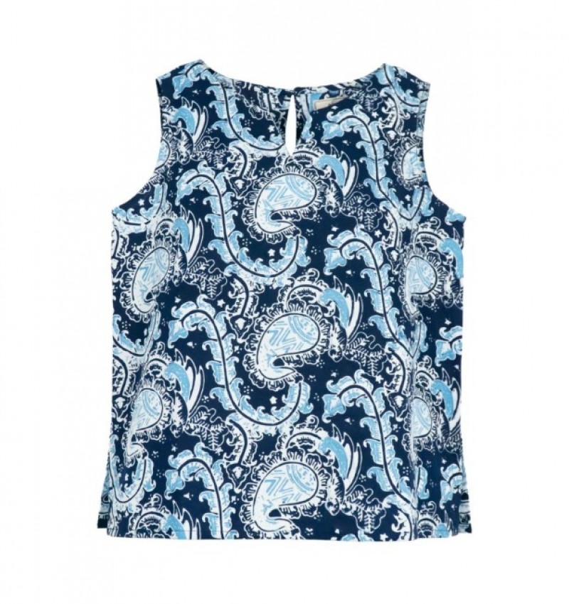 No Sleeve Blouse - Navy