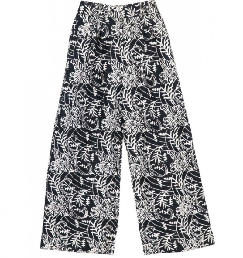 Batik Wide Pants - Black