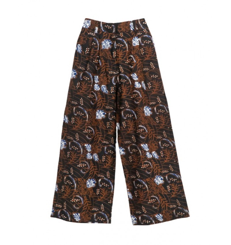 Batik Wide Pants - Brown Batik Wide Pants - Brown